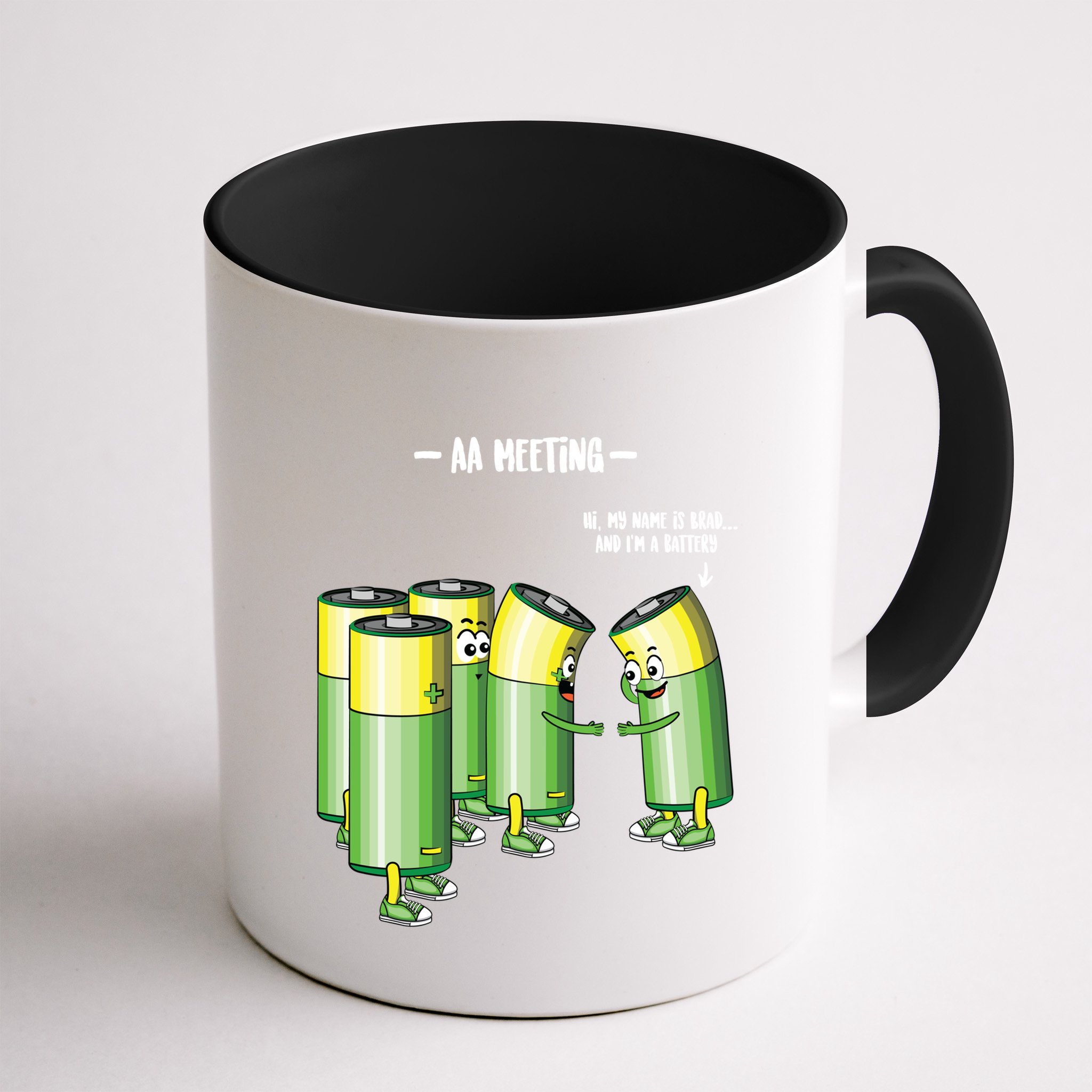 Aa Meeting Battery Alcohol Addict Beer Wine Funny Gift Mug
