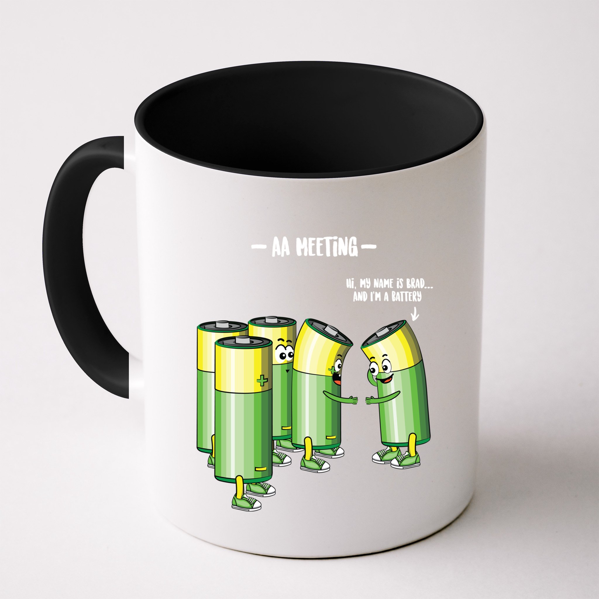 Aa Meeting Battery Alcohol Addict Beer Wine Funny Gift Mug