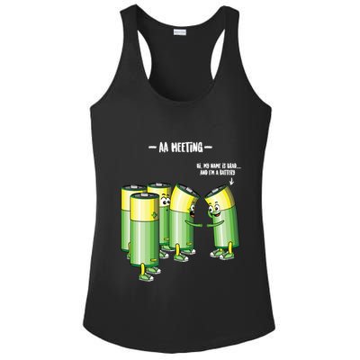 Aa Meeting Battery Alcohol Addict Beer Wine Funny Gift Ladies PosiCharge Competitor Racerback Tank