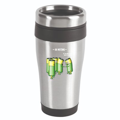 Aa Meeting Battery Alcohol Addict Beer Wine Funny Gift 16oz Travel Tumbler