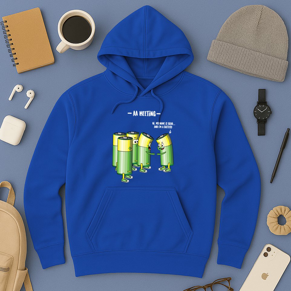 Aa Meeting Battery Alcohol Addict Beer Wine Funny Gift Hoodie