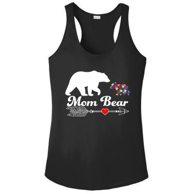 Autism Mom Bear Puzzle Autism Awareness Autistic Support Meaningful Gift Ladies PosiCharge Competitor Racerback Tank