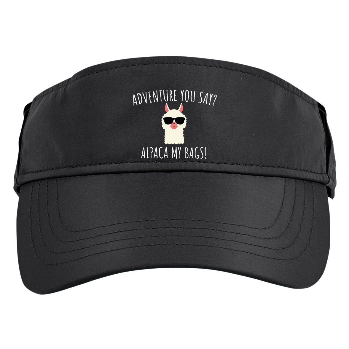 Alpaca My Bags Cute Funny Alpaca & Llama Adult Drive Performance Visor