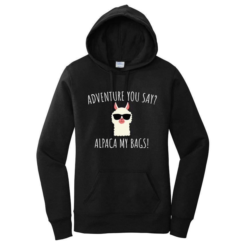 Alpaca My Bags Cute Funny Alpaca & Llama Women's Pullover Hoodie