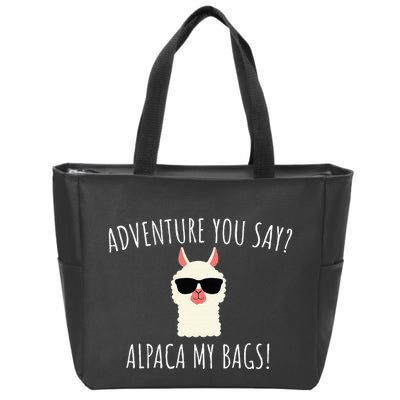 Alpaca My Bags Cute Funny Alpaca & Llama Zip Tote Bag