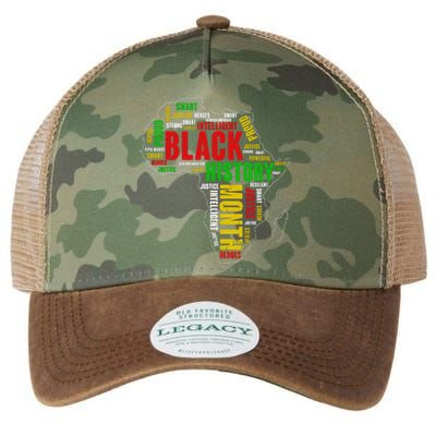 African Map Black History Month Gift Afro America Legacy Tie Dye Trucker Hat