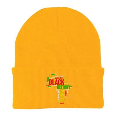 African Map Black History Month Gift Afro America Knit Cap Winter Beanie