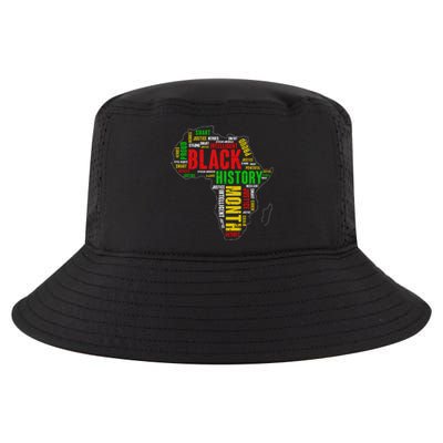 African Map Black History Month Gift Afro America Cool Comfort Performance Bucket Hat