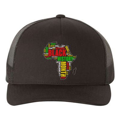 African Map Black History Month Gift Afro America Yupoong Adult 5-Panel Trucker Hat