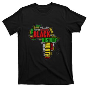 African Map Black History Month Gift Afro America T-Shirt