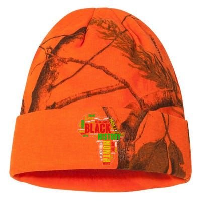 African Map Black History Month Gift Afro America Kati Licensed 12" Camo Beanie