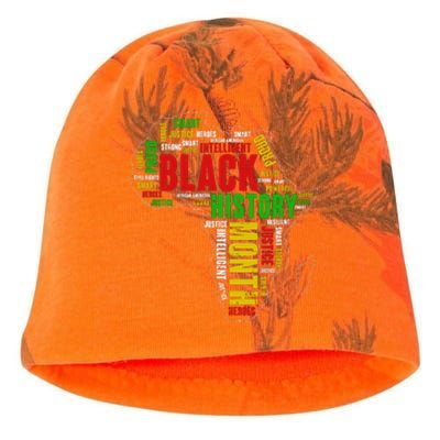 African Map Black History Month Gift Afro America Kati - Camo Knit Beanie