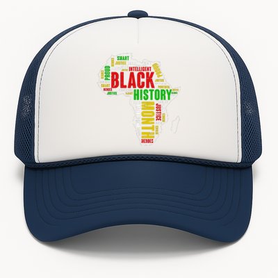 African Map Black History Month Gift Afro America Trucker Hat