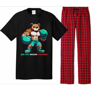 Alvarez Mexicano Boxing Bear Mexican Pride Patriotic Retro Pajama Set