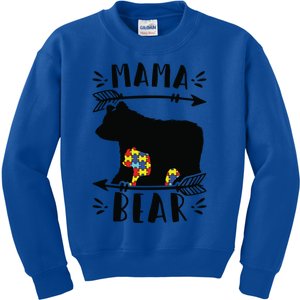 Autism Mama Bear Autism Mother Meaningful Gift Kids Sweatshirt