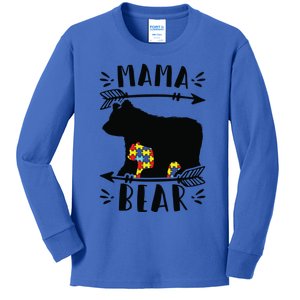 Autism Mama Bear Autism Mother Meaningful Gift Kids Long Sleeve Shirt