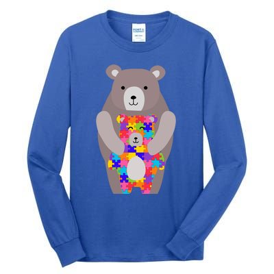 Autism Mama Bear Gift Cool Gift Cute Autistic Hoody Gift Tall Long Sleeve T-Shirt