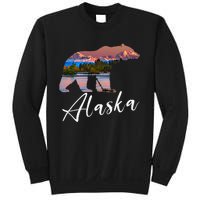 Alaskan Mountains Bear Grizzly Alaska State Souvenirs Sweatshirt