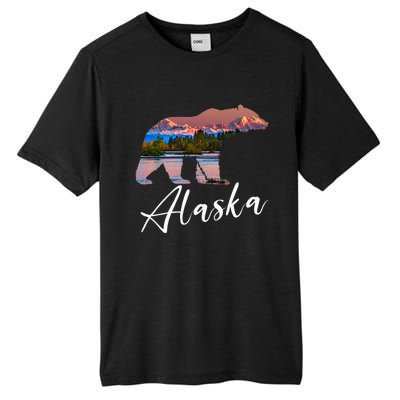 Alaskan Mountains Bear Grizzly Alaska State Souvenirs Tall Fusion ChromaSoft Performance T-Shirt