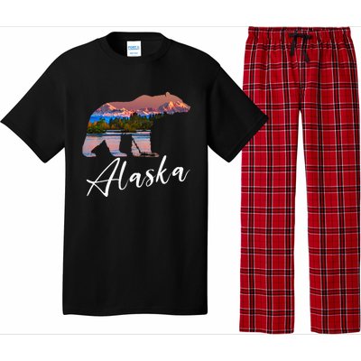 Alaskan Mountains Bear Grizzly Alaska State Souvenirs Pajama Set