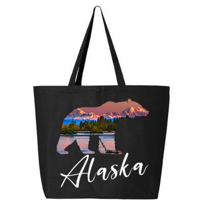 Alaskan Mountains Bear Grizzly Alaska State Souvenirs 25L Jumbo Tote