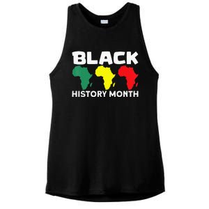 African Map Black History Month Ladies PosiCharge Tri-Blend Wicking Tank