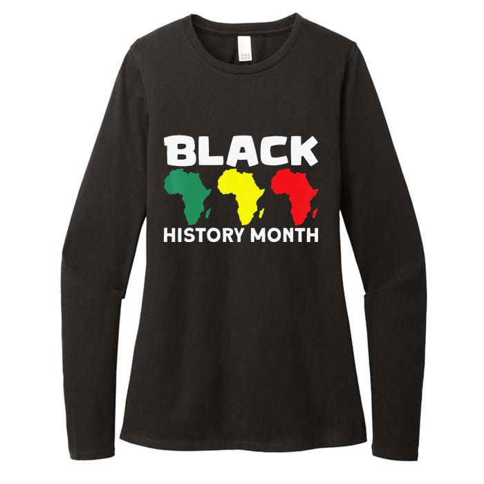 African Map Black History Month Womens CVC Long Sleeve Shirt