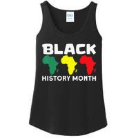 African Map Black History Month Ladies Essential Tank