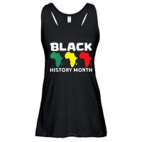 African Map Black History Month Ladies Essential Flowy Tank