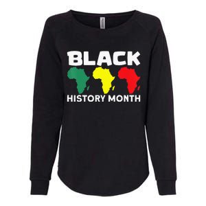 African Map Black History Month Womens California Wash Sweatshirt