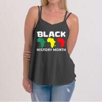 African Map Black History Month Women's Strappy Tank