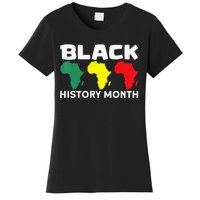 African Map Black History Month Women's T-Shirt