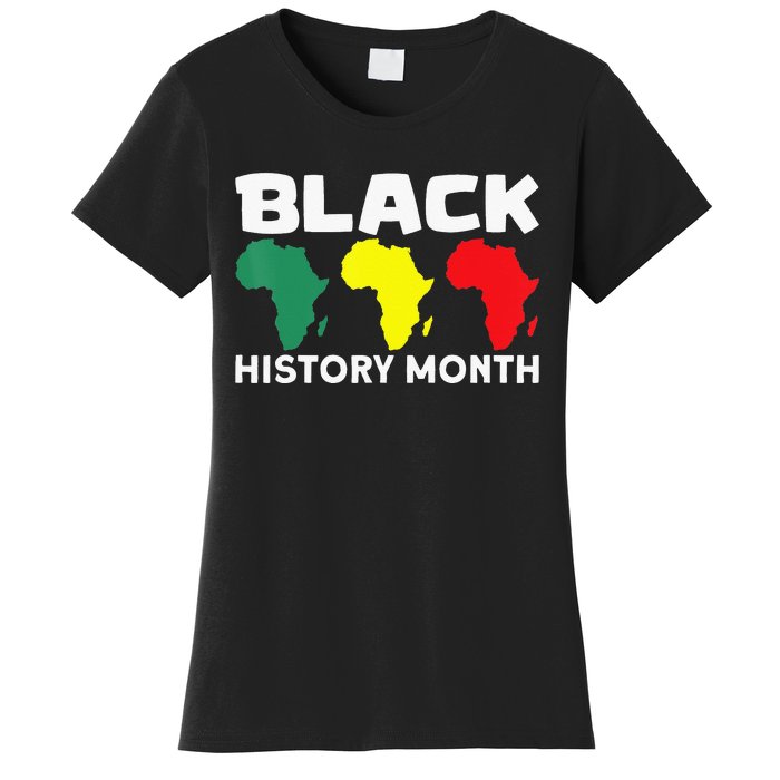 African Map Black History Month Women's T-Shirt