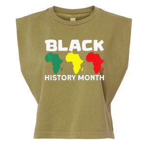 African Map Black History Month Garment-Dyed Women's Muscle Tee