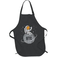 Astronaut Moon Btc Bitcoin Crypto Cryptocurrency Apron