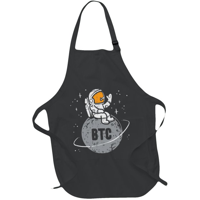 Astronaut Moon Btc Bitcoin Crypto Cryptocurrency Apron