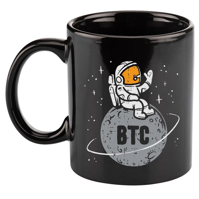 Astronaut Moon Btc Bitcoin Crypto Cryptocurrency 11oz C Handle Ceramic Mug