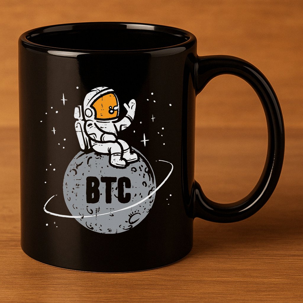 Astronaut Moon Btc Bitcoin Crypto Cryptocurrency 11oz C Handle Ceramic Mug