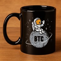 Astronaut Moon Btc Bitcoin Crypto Cryptocurrency 11oz C Handle Ceramic Mug