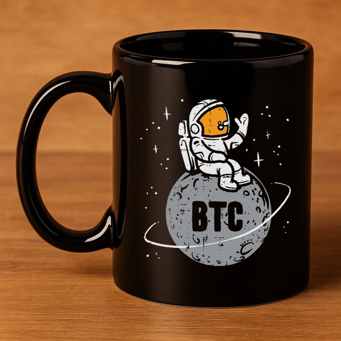 Astronaut Moon Btc Bitcoin Crypto Cryptocurrency 11oz C Handle Ceramic Mug