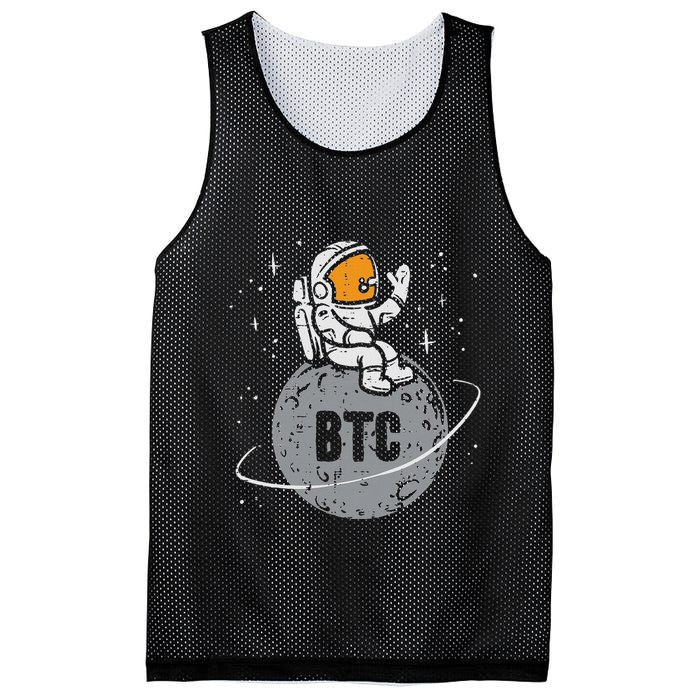 Astronaut Moon Btc Bitcoin Crypto Cryptocurrency Mesh Reversible Basketball Jersey Tank