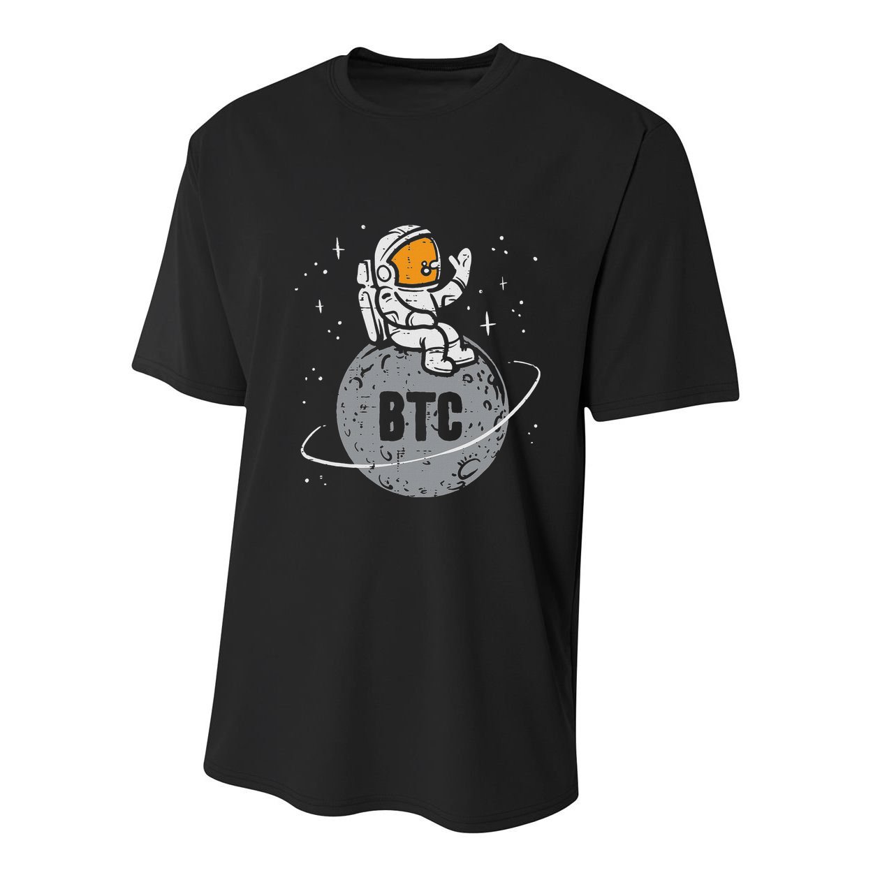 Astronaut Moon Btc Bitcoin Crypto Cryptocurrency Youth Performance Sprint T-Shirt