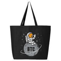 Astronaut Moon Btc Bitcoin Crypto Cryptocurrency 25L Jumbo Tote