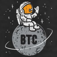 Astronaut Moon Btc Bitcoin Crypto Cryptocurrency 25L Jumbo Tote