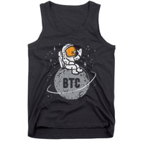 Astronaut Moon Btc Bitcoin Crypto Cryptocurrency Tank Top