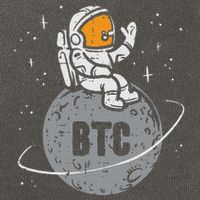 Astronaut Moon Btc Bitcoin Crypto Cryptocurrency Cotton Canvas Backpack