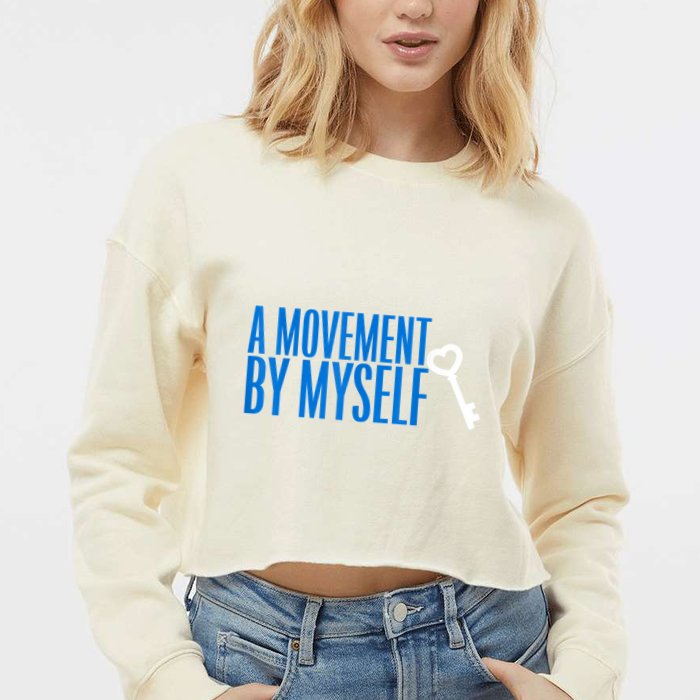 A Movement By Myself Cropped Pullover Crew