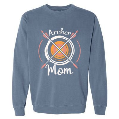 Archer Mom Bowmaster Archery Bow And Arrow Mothers Day Gift Garment-Dyed Sweatshirt