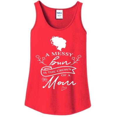 A Messy Bun New Mom Ladies Essential Tank