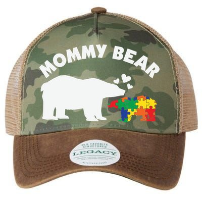 Autism Mommy Bear Autism Awareness Legacy Tie Dye Trucker Hat
